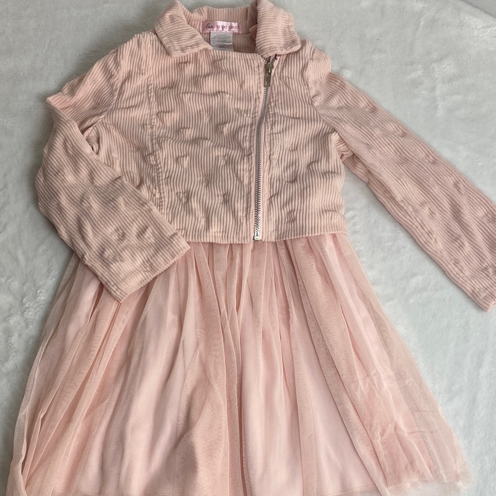 Love to be loved Pink Jacket and Tulle Dress Set Size 6